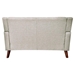 Bridson 52" Loveseat - Beige Fabric - Walnut Legs - CAB4136