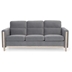 Hedgerow 79" Comfortable Solid Wood Three Seater Sofa - Gray Fabric - Rubber Wood Legs