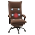 Nashville Executive Massage Office Chair with 6 Vibration Points - Brown Microfiber