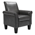 Corvyn Accent Chair - Dark Grey Polyurethane - Comfy Armchair