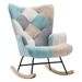 Kettering Accent Chair with Solid Wood Armrest and Feet - Green Cotton Linen Fabric - CAB4159