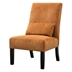 Sunblaze Accent Chair with Pillow - Orange Chenille - Espresso Finish Legs