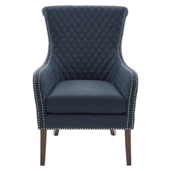 Horizon Accent Chair - Dark Blue - Morocco Finish Legs 