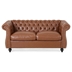 Gwendolyn Loveseat Sofa - Light Brown Polyurethane