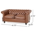 Gwendolyn Loveseat Sofa - Light Brown Polyurethane - CAB4190