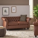 Gwendolyn Loveseat Sofa - Light Brown Polyurethane - CAB4190