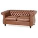 Gwendolyn Loveseat Sofa - Light Brown Polyurethane - CAB4190