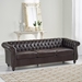 Libera 84" 3 Seater Sofa - Brown Polyurethane - CAB4214