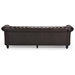 Libera 84" 3 Seater Sofa - Brown Polyurethane - CAB4214