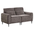 Luminex 62 Loveseat with Metal Legs and Throw Pillows - Gray Chenille Fabric