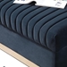 Parchment Velvet Loveseat - Black - Vertical Channel Tufted - CAB4221