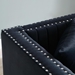 Parchment Velvet Loveseat - Black - Vertical Channel Tufted - CAB4221