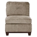 Elyse Modular Living Room Furniture Armless Chair - Camel Chenille Fabric - Exposed Wooden Base - CAB4229