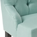 Aptos Settee - Light Blue Fabric - Wood Legs - CAB4233