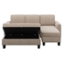 Montview 81" Sectional Sofa with Storage Chaise - Warm Grey Linen-like Fabric