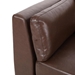 Elyndor 80" 3 Seater Sofa - Dark Brown Faux Leather - Rubberwood Legs - CAB4251