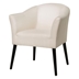 Pulsezza Accent Chair - Beige Upholstery - Black-Finished Legs