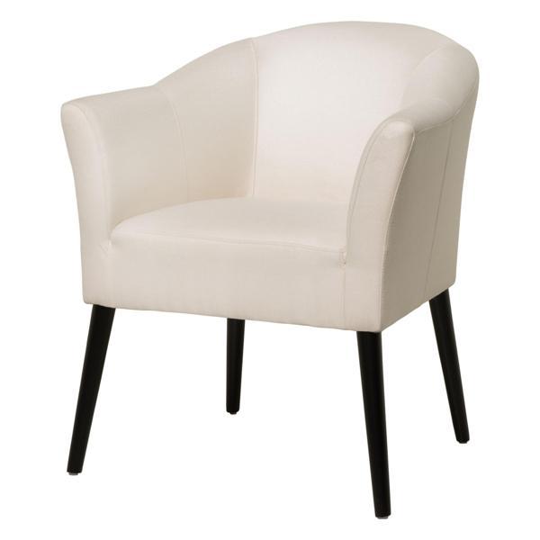 Pulsezza Accent Chair - Beige Upholstery - Black-Finished Legs 