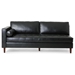 Spokane 109 Sectional Sofa - 3 Seater - Black Polyurethane - Birch Wood Legs - CAB4273