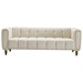 Terra Cove 83" Velvet Sofa - Beige - Golden Metal Legs - CAB4280