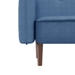 Bloomstead 75" Futon Sofa Bed - Blue - Solid Wood Leg - CAB4281