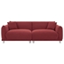 Zularde Loveseat Sofa for Modern Living Room - 2 Seater Sofa for Small Detachable Sofa Cover Space Spring Cushion and Solid Wood Frame - Red