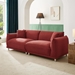 Zularde Loveseat Sofa for Modern Living Room - 2 Seater Sofa for Small Detachable Sofa Cover Space Spring Cushion and Solid Wood Frame - Red - CAB4291