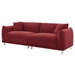 Zularde Loveseat Sofa for Modern Living Room - 2 Seater Sofa for Small Detachable Sofa Cover Space Spring Cushion and Solid Wood Frame - Red - CAB4291