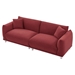 Zularde Loveseat Sofa for Modern Living Room - 2 Seater Sofa for Small Detachable Sofa Cover Space Spring Cushion and Solid Wood Frame - Red - CAB4291