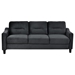 Ipswich 77" Sofa - Black Velvet Fabric - Rubberwood Frame - CAB4293