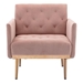 Cameo Accent Chair - Pink Velvet - Rose Gold Iron Feet - CAB4297