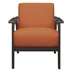 Prismatica Accent Chair - Orange Textured Fabric - Antique Gray Finish Frame