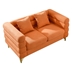 Ixalan 60" Sectional Loveseat 2 Seater - Orange Teddy Fabric - Pine and Eucalyptus and Plywood Frame