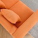 Ixalan 60" Sectional Loveseat 2 Seater - Orange Teddy Fabric - Pine and Eucalyptus and Plywood Frame - CAB4303