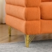 Ixalan 60" Sectional Loveseat 2 Seater - Orange Teddy Fabric - Pine and Eucalyptus and Plywood Frame - CAB4303