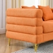 Ixalan 60" Sectional Loveseat 2 Seater - Orange Teddy Fabric - Pine and Eucalyptus and Plywood Frame - CAB4303