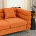 Ixalan 60" Sectional Loveseat 2 Seater - Orange Teddy Fabric - Pine and Eucalyptus and Plywood Frame - CAB4303