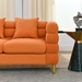 Ixalan 60" Sectional Loveseat 2 Seater - Orange Teddy Fabric - Pine and Eucalyptus and Plywood Frame - CAB4303