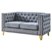 Velurian 58" Velvet Loveseat for Living Room - Grey Velvet - Solid Wood Frame - CAB4306