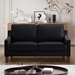 Willowbrook 51" Loveseat - Black Velvet - Espresso Finish Wooden Legs - CAB4310