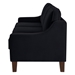 Willowbrook 51" Loveseat - Black Velvet - Espresso Finish Wooden Legs - CAB4310