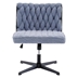 Vallentin Armless Office Chair - No Wheels - Blue - Polyester Blend