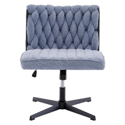 Vallentin Armless Office Chair - No Wheels - Blue - Polyester Blend 