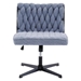 Vallentin Armless Office Chair - No Wheels - Blue - Polyester Blend - CAB4325