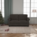 Bays 56" Loveseat with Solid Wood Frame - Brown - CAB4339