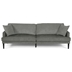 Densa 96" 3 Seater Sofa - Grey Fabric - Rubberwood Frame