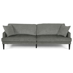 Densa 96" 3 Seater Sofa - Grey Fabric - Rubberwood Frame 