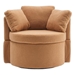 Eccleston Swivel Accent Chair with Storage and Back Cushion - Khaki - CAB4344