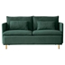 Blyth 63" Loveseat - Emerald Cotton Linen - Golden Metal Legs