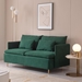 Blyth 63" Loveseat - Emerald Cotton Linen - Golden Metal Legs - CAB4368